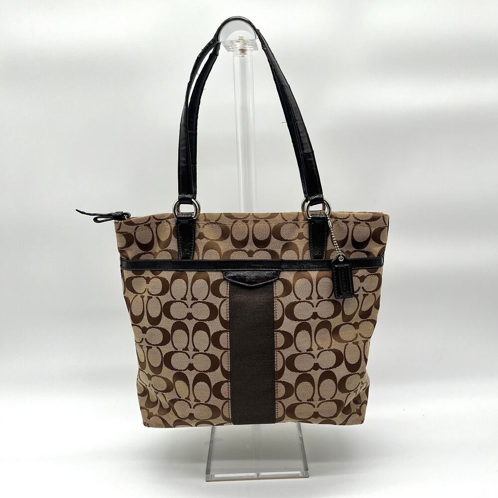 Coach Brown and Black Tote Bag
